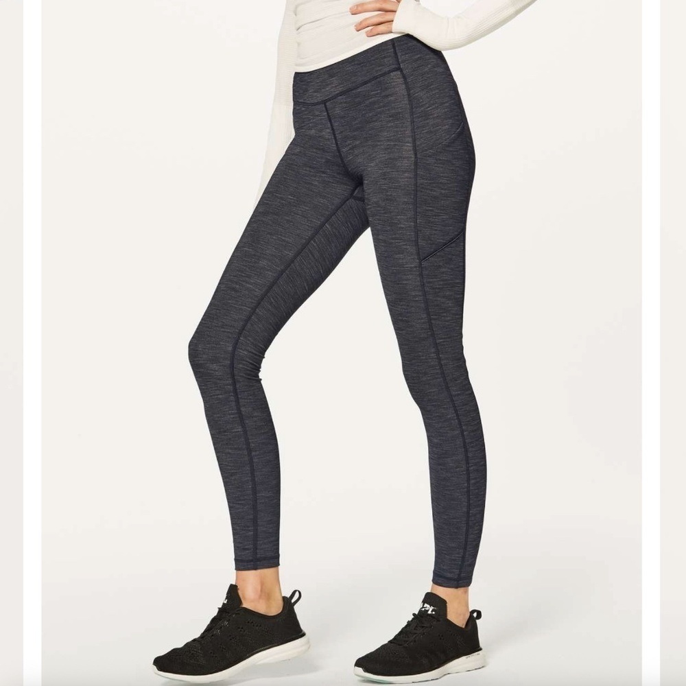 Lululemon Speed Up Tight Full-On Luxtreme Brushed 28", Heathered Black